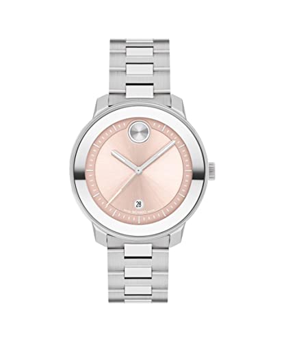 Movado 3600872 Bold Verso Women's Swiss Quartz Stainless Steel and Link Bracelet Watch, Color: Silver