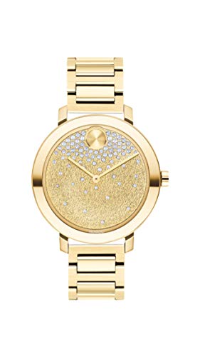 Movado Bold Evolution Women's Swiss Qtz Stainless Steel and Bracelet Casual Watch, Color: Yellow Gold (Model: 3600705)